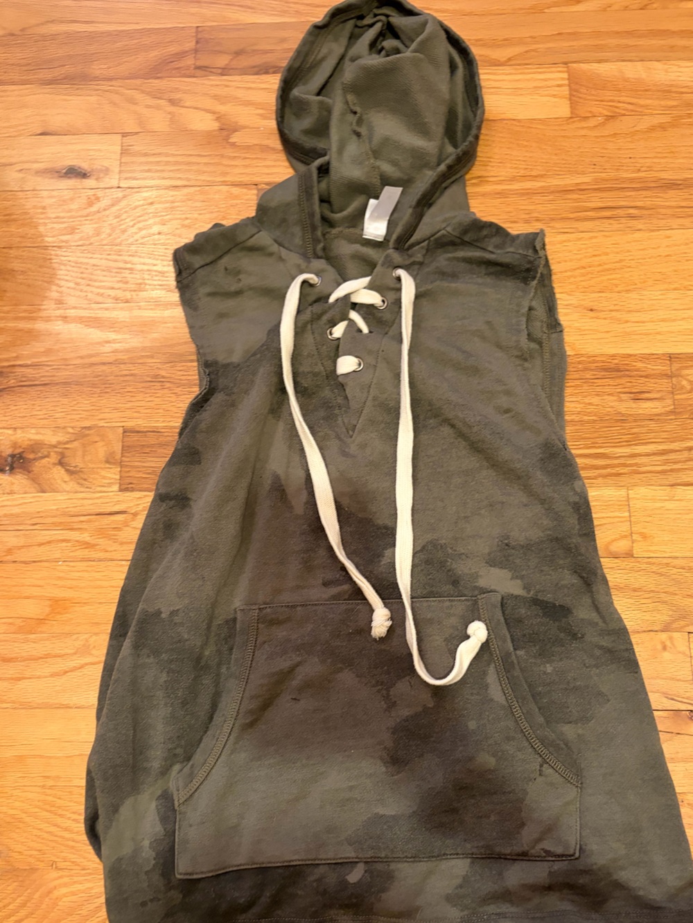 Urban outfitters Hooded Lace-Up sleeveless hoodie